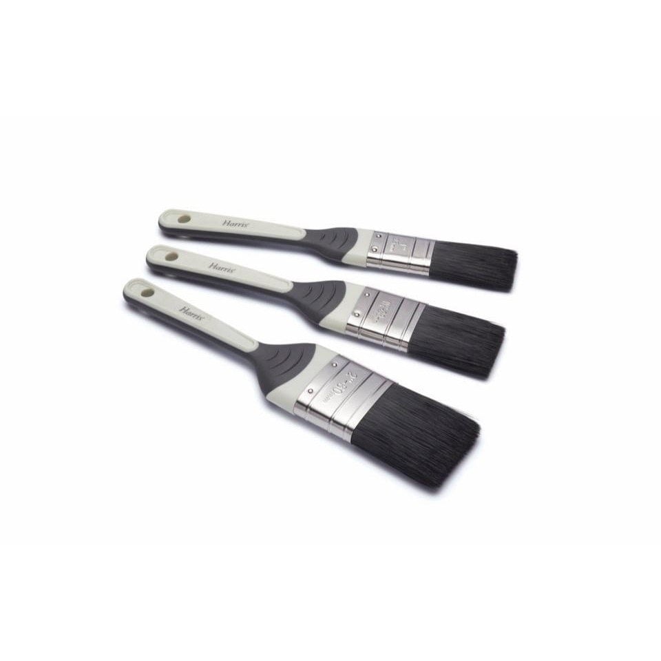 image 1 of Harris Seriously Good Woodwork Paint Brush Set (Pack of 3) - White/Black - One Size