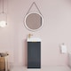 image 2 of Dark Grey 400mm Floor Standing Vanity Unit with Brushed Brass Handle | Grey | Satin Soft Black | 1