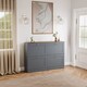 image 1 of Vida Designs 4 Drawer Shoe Cabinet, Grey & Oak
