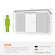 image 5 of Outsunny 8.5 x 6ft Metal Shed with Lightsky Panels, Garden Storage Tool House with Double Doors for Garden, Patio and Lawn, Grey