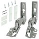 image 8 of SPARES2GO Integrated Hinges compatible with Hettich Fridge Freezer Door Hinge 3905 3362 3363 5.0 41,5 Silver