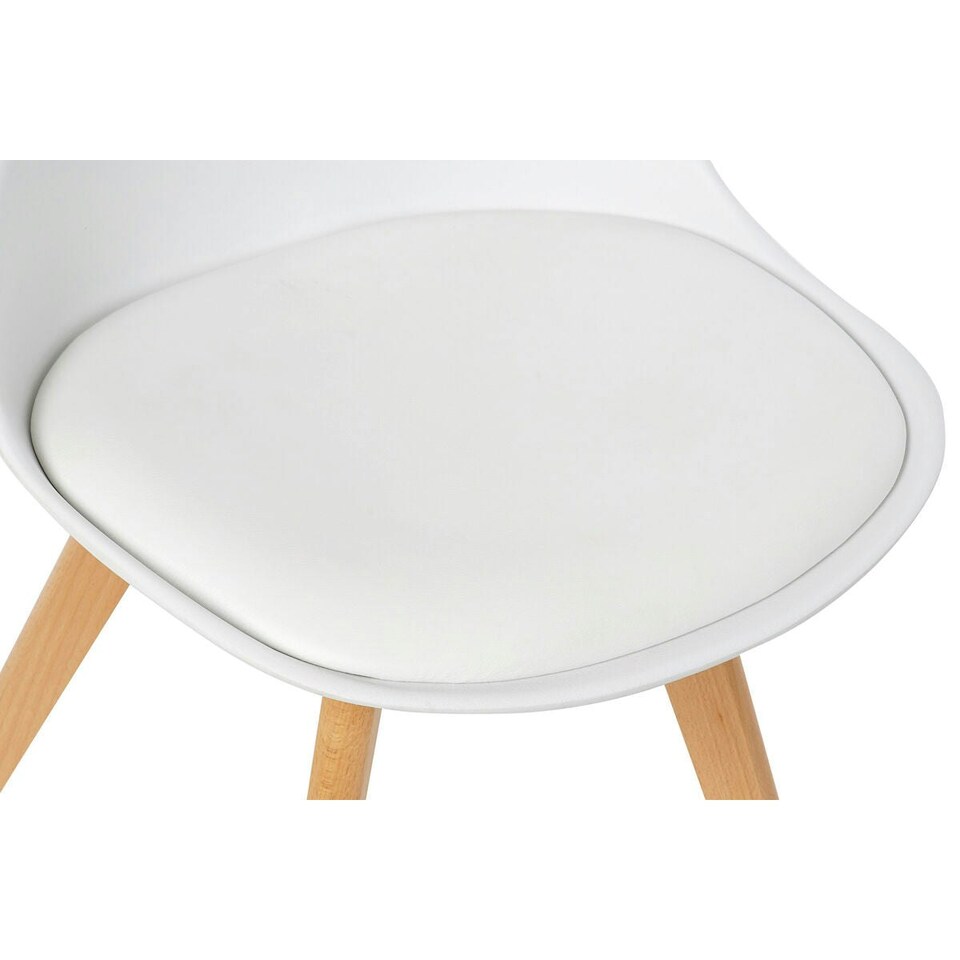 image 1 of Chair DKD Home Decor 48 x 55 x 83 cm White polypropylene Beech White