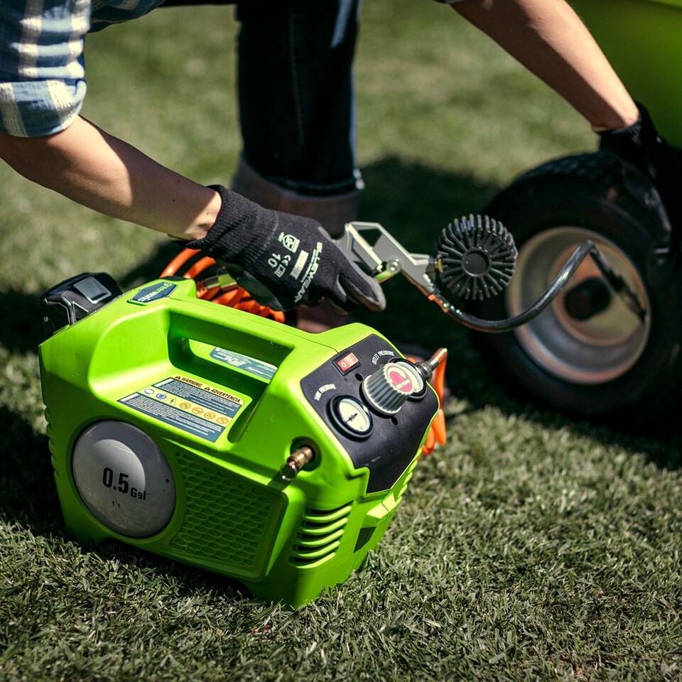 image 1 of Greenworks 40V Cordless Air Compressor Excludes Battery and Charger