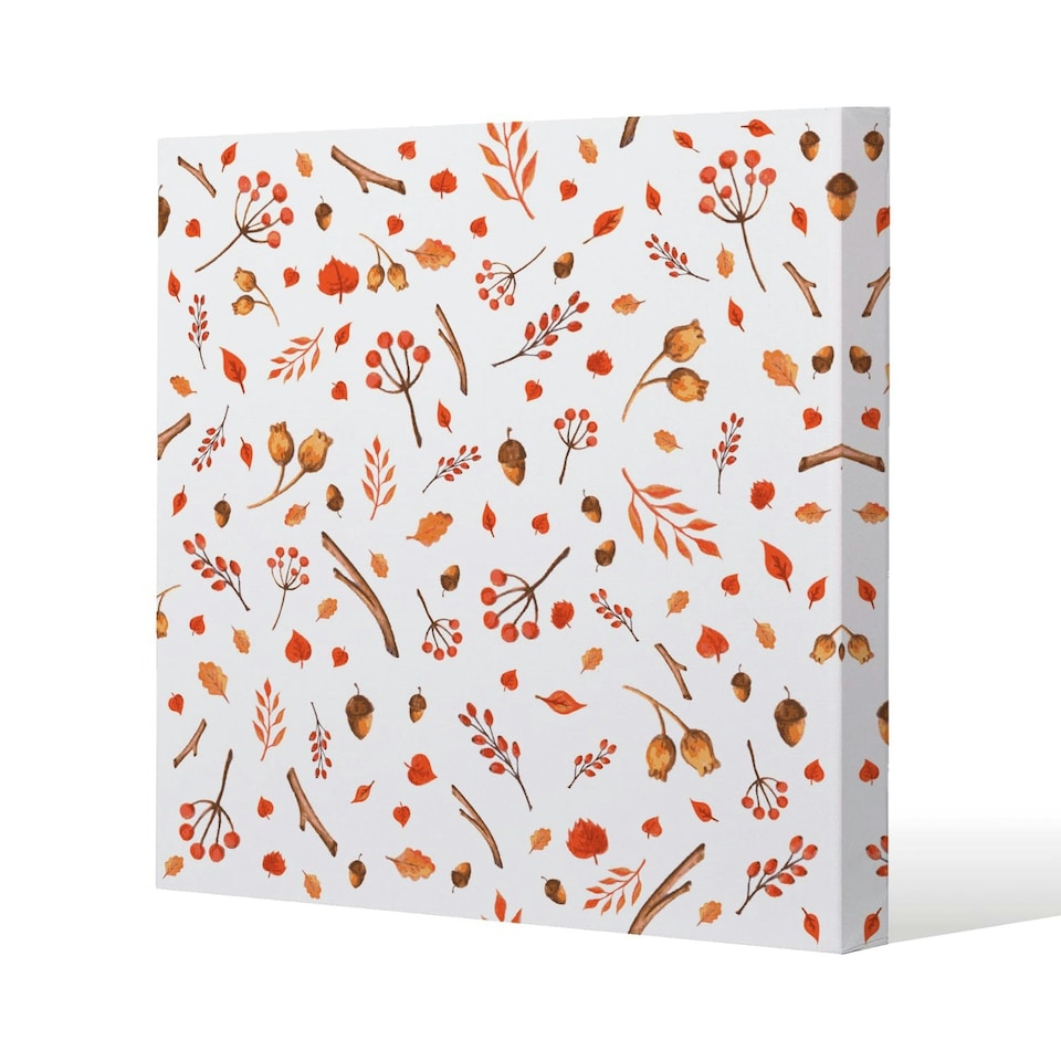image 1 of Acorns & Leaves (Canvas Print) 90 x 90 x 4cm