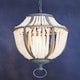image 3 of Interiors by Premier White Grey Wooden Bead Chandelier, Rustic Boho Hanging Light Fixture, Handmade Basket Drop Pendant Grey