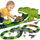 image 1 of Dinosaur Track Playset – Flexible Racing Track with Dinosaur Tunnel & Figures for Kids