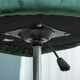 image 8 of HOMCOM Swivel Bar Stool Fabric Dining Chair Dressing Stool Tub Seat Green