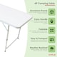 image 4 of Oypla 6ft Folding Outdoor Camping Picnic Market Kitchen Work Top Table White