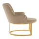 image 2 of Interiors by Premier Beige Velvet Dining Chair, Easy to Care Office Chair, Adjustable Indoor Velvet Dining chair