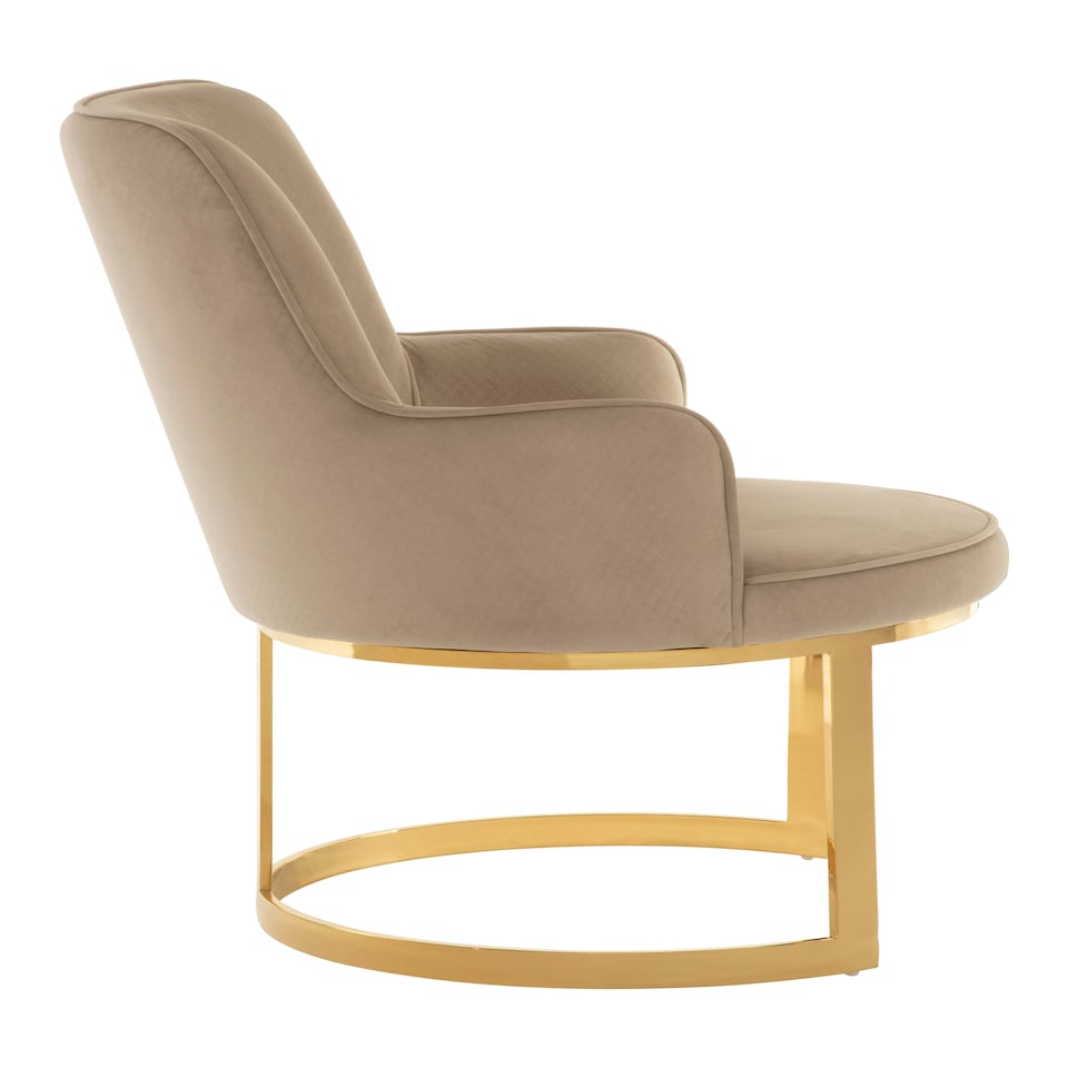 image 1 of Interiors by Premier Beige Velvet Dining Chair, Easy to Care Office Chair, Adjustable Indoor Velvet Dining chair