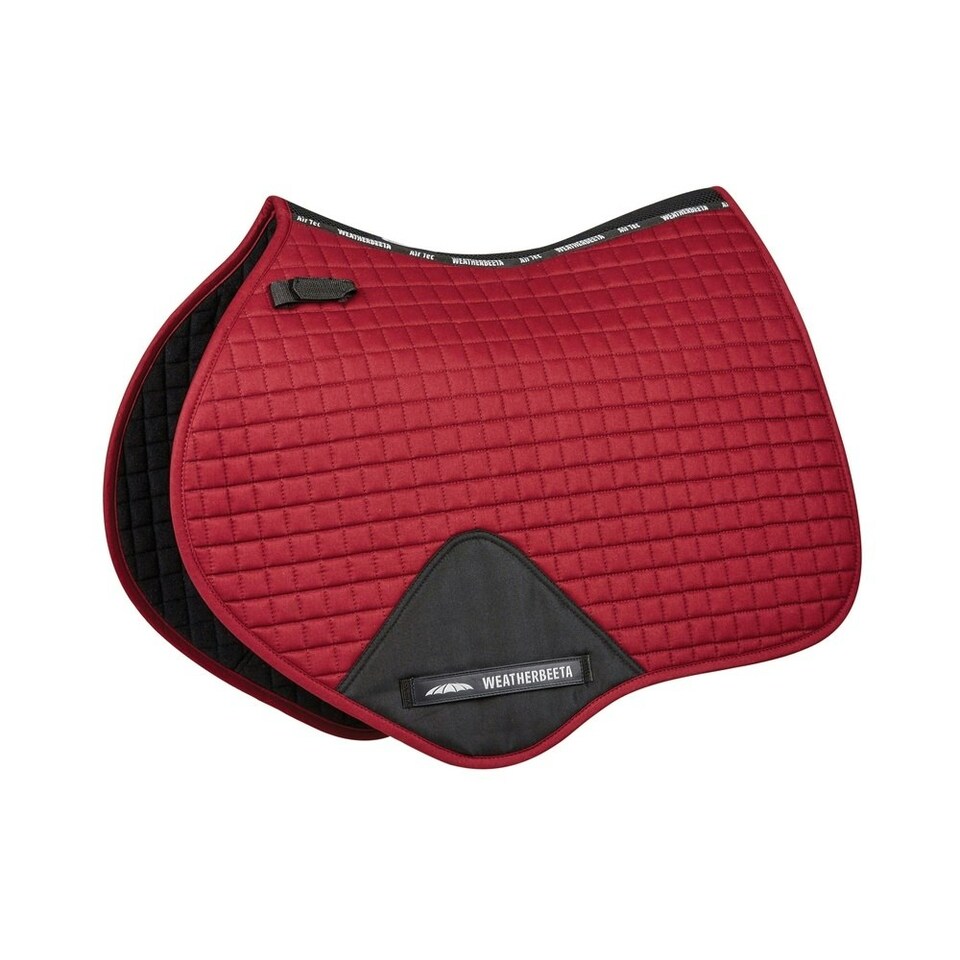 image 1 of Weatherbeeta Prime Jump Shaped Saddle Pad - Maroon - Full