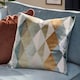 image 1 of Furn Metro Harlequin Velvet Cushion | Green | Green