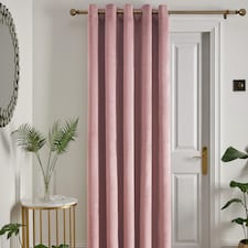 Laurence Llewelyn-Bowen Montrose Eyelet Single Panel Door Curtain Blush