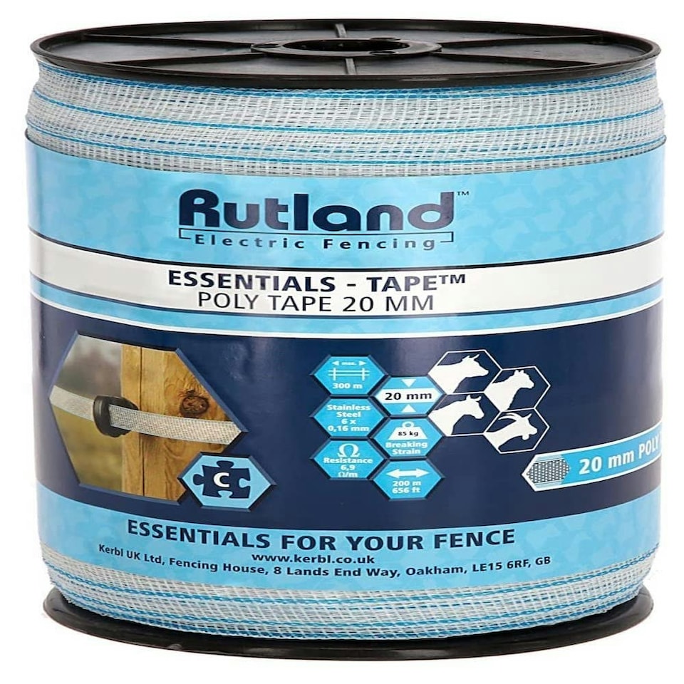 image 1 of Corral Essentials Poly Tape (Pack of 2) - Blue - 200mm x 2mm