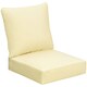 image 1 of Outsunny Outdoor Seat and Back Cushion Set, Deep Seating Chair Cushion, Black 
