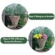 image 4 of Marco Paul Beige Rattan Cone Hanging Basket 12" Brown