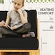 image 3 of Outsunny 2 Seat Pallet Cushions 20cm Thick Outdoor Seat Pads, Black | Black | Black | 1