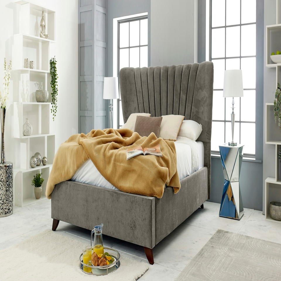 Dura Plush Single Bed Frame - Grey