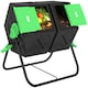 image 1 of Outsunny 130L Compost Bin Dual Chamber Rotating Composter w Ventilation Holes