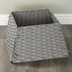 image 2 of 47cm x 46cm Samuel Alexander Foldable Rattan Christmas Tree Skirt in Grey