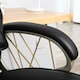 image 8 of HOMCOM Executive Office Chair Faux Leather Computer Desk Chair w/ Wheel Black