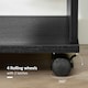 image 5 of HOMCOM Rolling Open Wardrobe Hanging Rail Storage Shelves