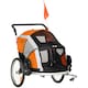 image 1 of PawHut 2-in-1 Dog Bicycle Trailer w/ Safety Leash, Reflectors - Orange