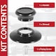 image 2 of SPARES2GO Pan Lid Knob Handle Kitchen Cookware Black Round Bakelite Hand Grip Replacement Black