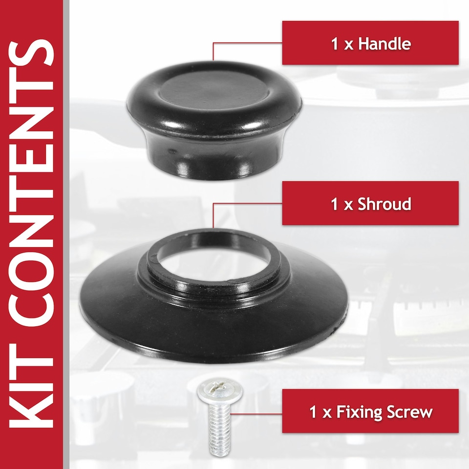 image 1 of SPARES2GO Pan Lid Knob Handle Kitchen Cookware Black Round Bakelite Hand Grip Replacement Black