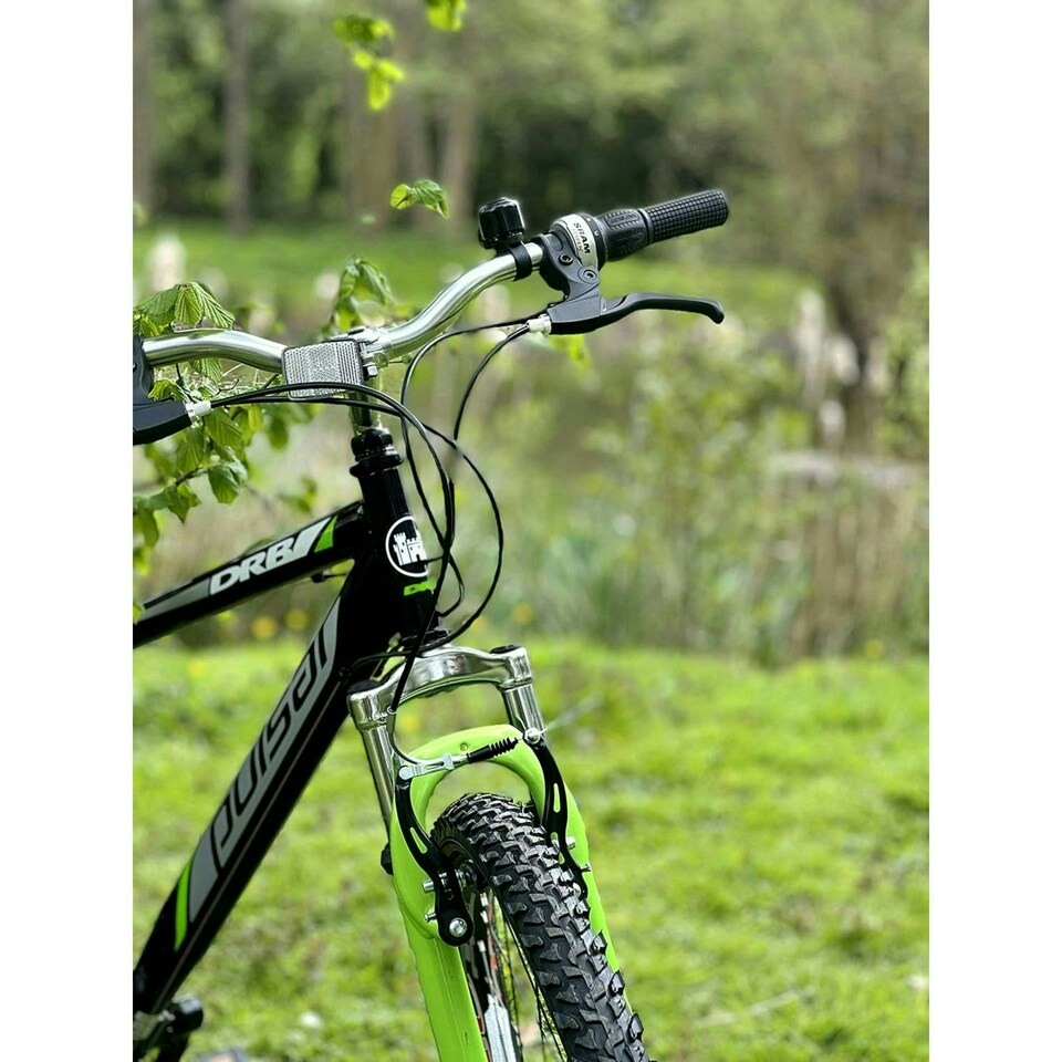 image 1 of Dallingridge Pulsar Hardtail Mountain Bike, 26" Wheel - Black/Green