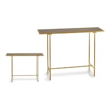 Side table Black Golden Crystal Metal (33 x 77 x 110 cm) N/A
