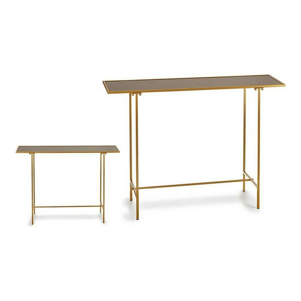 image 1 of Side table Black Golden Crystal Metal (33 x 77 x 110 cm) N/A