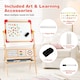 image 7 of COSTWAY 3-in-1 Freestanding Kids Art Easel Drawing Board