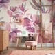 image 2 of In Bloom Full Wall Mural in Watercolour Pinks | Pink | Watercolour Pinks | Large (300cm x 240cm), Extra Large (350cm x 240cm)