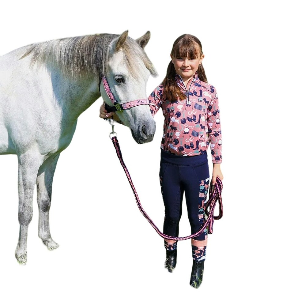 image 1 of My Little Pony Horse Head Collar & Lead Rope - Navy/Blush - Full