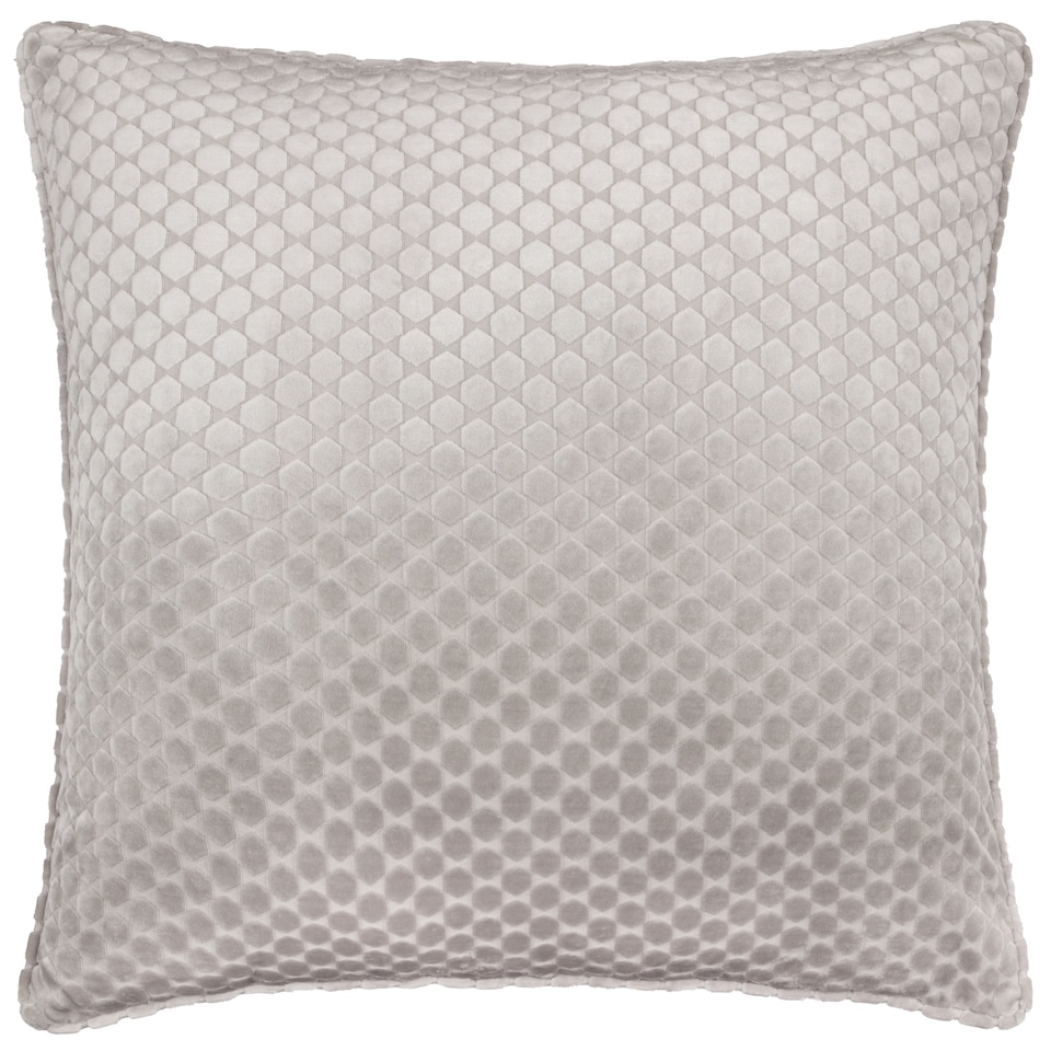 image 1 of Paoletti Neptune Velvet Cushion | Silver | Silver | 50 x 50cm | 1
