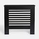 image 1 of OHS MDF Horizontal Slat Grilled Radiator Cover, Small - Black Black