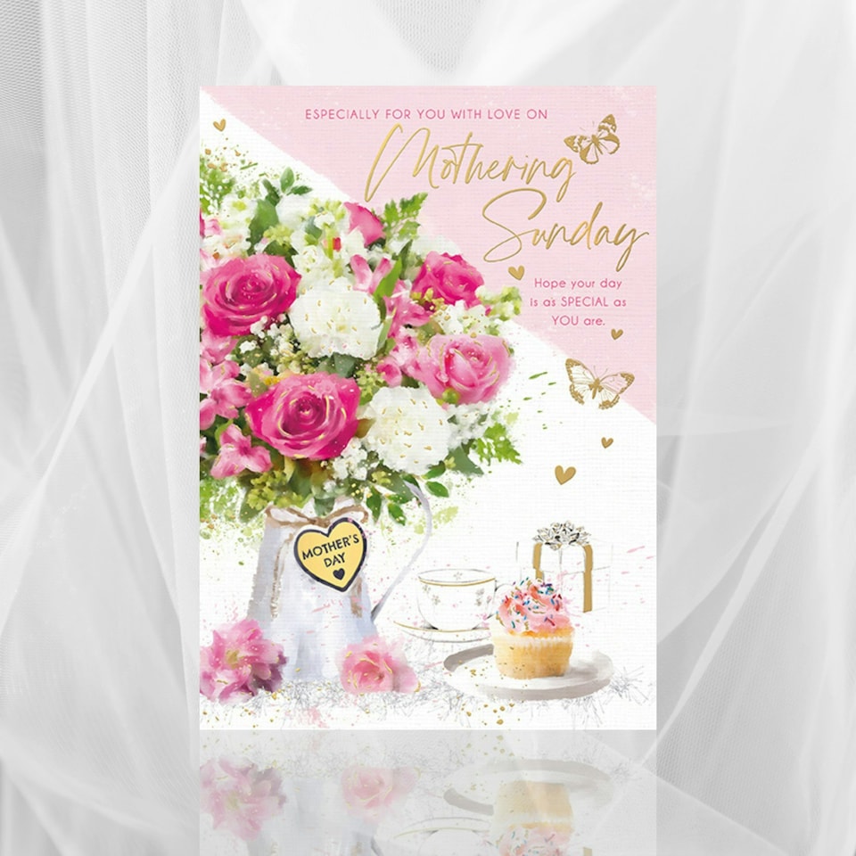 image 1 of Words 'n' Wishes Mother's Day Card for a Lovely Mum on Mothering Sunder, 22 x 15.8 cm