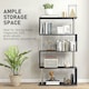 image 3 of HOMCOM Wooden Storage Display Unit Bookshelf Bookcase Dividers S Shaped Black