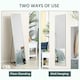 image 4 of HOMCOM Full Length Mirror Dressing Mirror Wall-Mounted Entryway Silver Frame