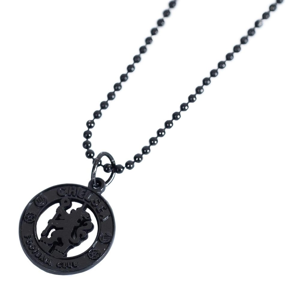Chelsea FC Plated Necklace & Pendant - Black - One Size