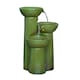 image 1 of Primrose Solar Green Pouring Cascading Water Feature with Lights 40cm