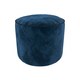 image 1 of Luxury Velvet Round Bean Bag Ottoman Soft Plush Velvet Stool Pouffe | Blue