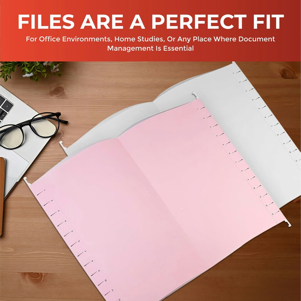 image 1 of Pack of 50 Pink Foolscap Suspension Files