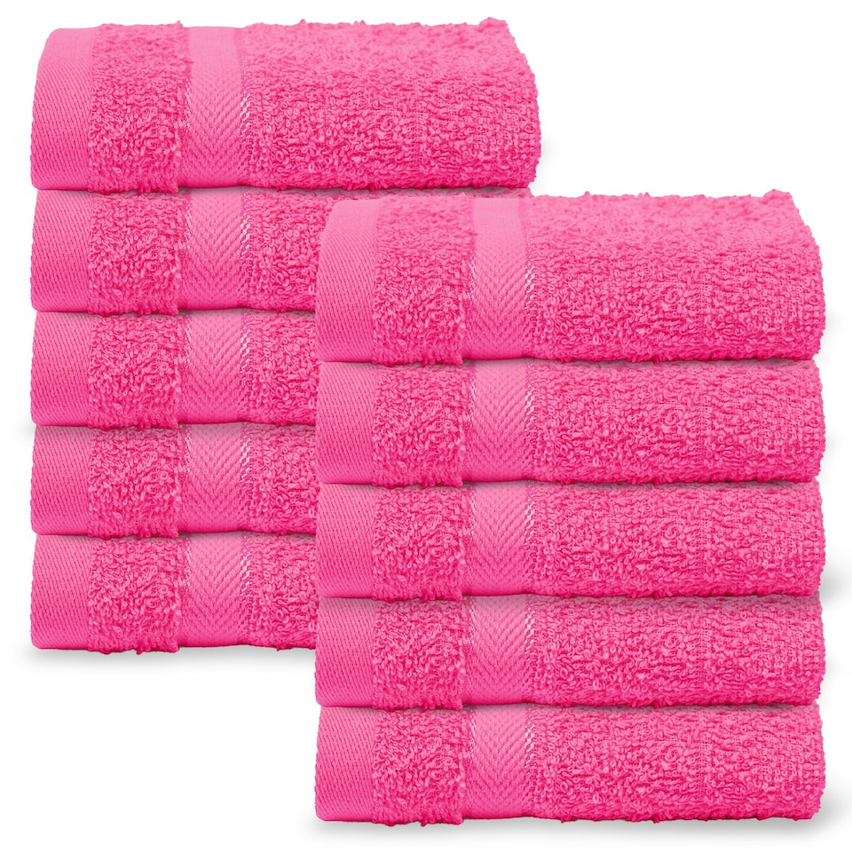 image 1 of OHS 10 x Luxury 100% Cotton 500GSM Bathroom Face Cloth Towel Blue | Denim Blue | Face cloth