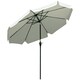 image 1 of Outsunny 2.7m Patio Parasol Garden Umbrellas Outdoor Sun Shade Table Umbrella with Tilt, Crank, 8 Ribs, Ruffles, White