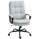 image 1 of HOMCOM Fabric Office Chair, Computer Desk Chair for Home, Light Grey Grey