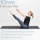 image 3 of Pilates Mat with Strap (10mm Thick) - Black