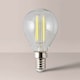 image 2 of ValueLights 2 Pack Filament E14 Clear Glass Golfball Light Bulbs | Clear