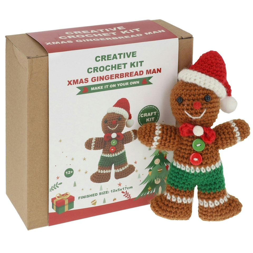 Joe Davies Christmas Crochet Kit Gingerbread Man